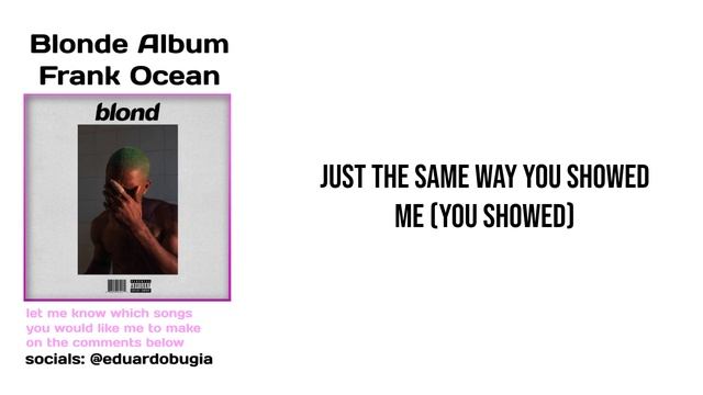 Frank Ocean - Pink + White (Karaoke) смотреть онлайн