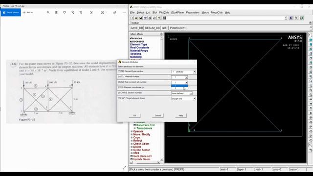 Truss problem using ANSYS Mechanical APDL 15.0 смотреть онлайн