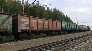 Грузовые поезда на баме