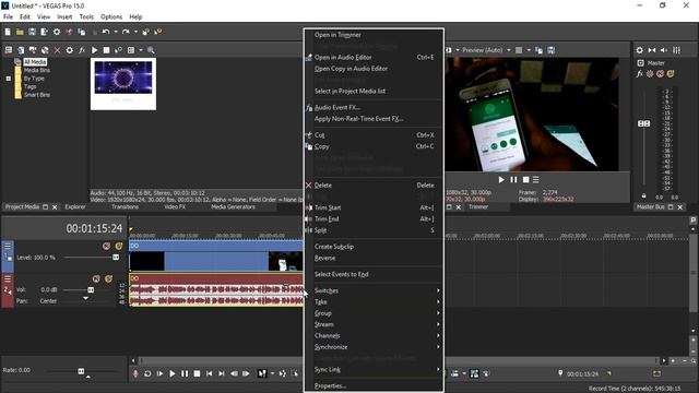 #3 Sony Vegas pro 15!!!How remove Audio and add other Audio in your video!!!Beginners+Advanced смотреть онлайн