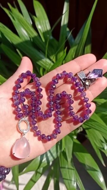 Eysell Jewellery Ametist & Pembe Kuvars 925 Ayar Gümüş Özel Tasarım Kolye смотреть онлайн