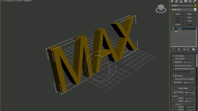 Bevel modifire in 3ds Max By Malik Mustansar Hussain Awan. смотреть онлайн