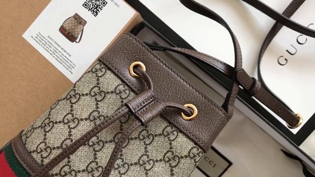 Ophidia mini GG bucket bag 550620 смотреть онлайн
