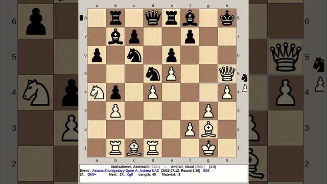 Abdisalimov, Abdimalik vs Amirali, Abzal | Astana Zhuldyzdary Chess Open 2023, Kazakhstan смотреть онлайн