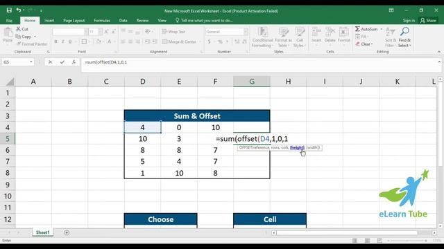 How to Use sum offset, Choose, Cell Formulas in Excel II Bangla Tutorial смотреть онлайн