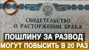 Пошлину за развод могут повысить в 20 раз
