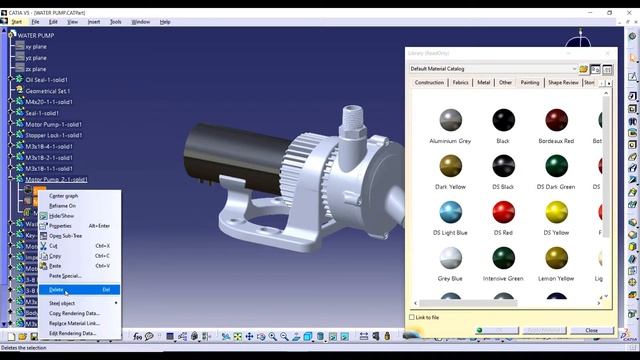 HOW TO APPLY MATERIAL ON PARTS IN CATIA V5 смотреть онлайн