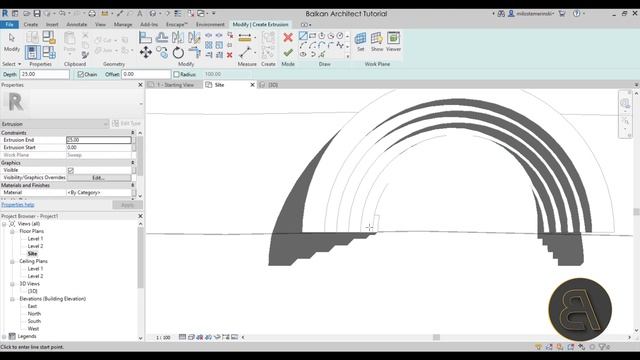 Site Embedded Amphitheatre in Revit Tutorial смотреть онлайн