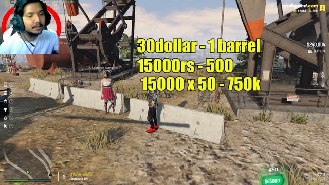 GTA V grand rp | how to earn money from oil well | HINDI смотреть онлайн