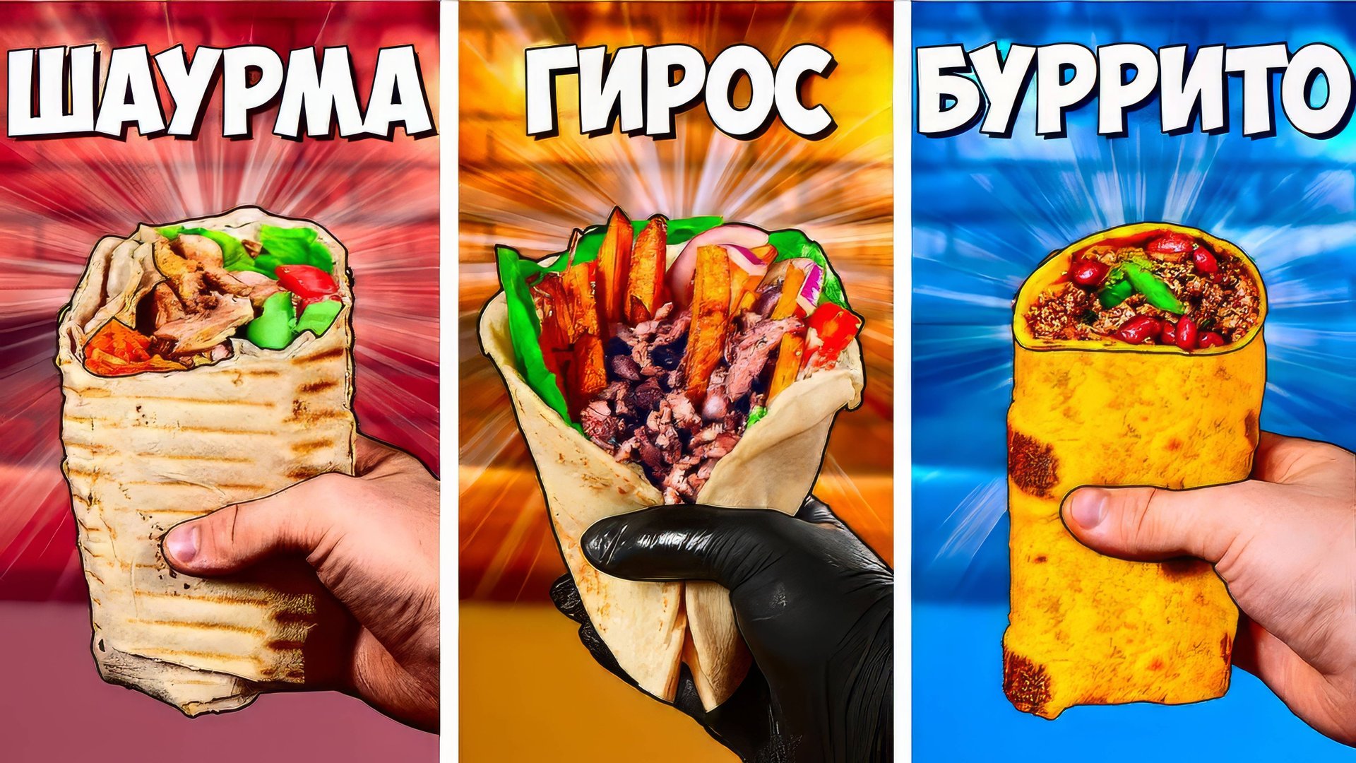 ШАУРМА vs ГИРОС vs БУРРИТО ЧТО ВКУСНЕЕ ВАНЗАЙ vanzai смотреть онлайн
