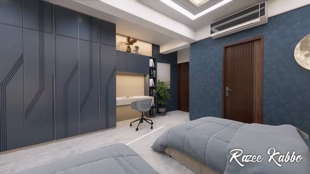 CHILD BED INTERIOR DESIGN | D5 RENDER | SKETCHUP 2021 | ARCHITECTURAL ANIMATION смотреть онлайн