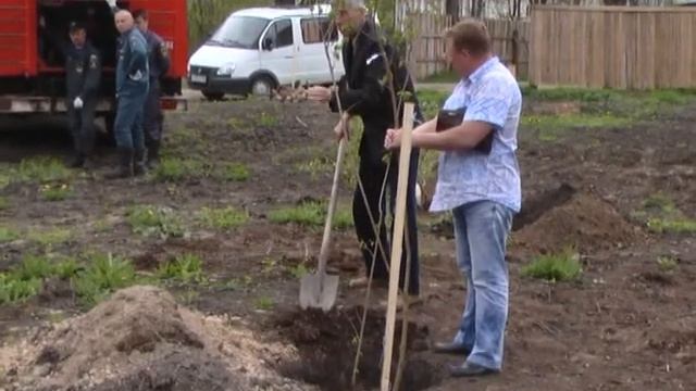 Первые посадки. Благоустройство городского парка продолжается