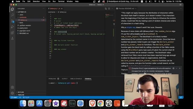 Building a Lottery Smart Contract [dev vlog] смотреть онлайн