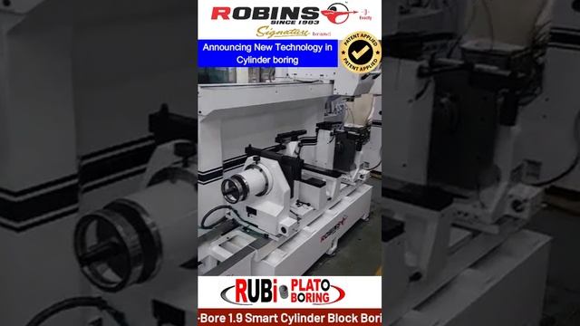Robins RUBI-PLATO-Bore 1.9 Smart Cylinder Block Boring Machine  #robinsmachines #enginerebuilding