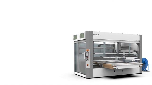 Автоматическая покраска ящиков - покрасочный робот UNISON (UNI-CLEVER, модель O/P) смотреть онлайн