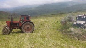 Урал 6х6 застрял на болотах, пришел на помощь Трактор Т 40 4х4