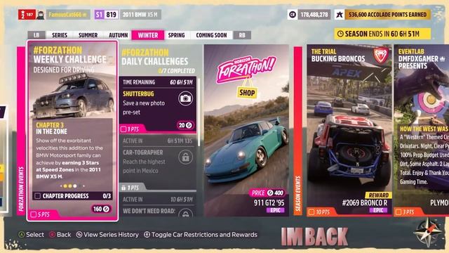 Forza Horizon 5 - Weekly Challenge Winter Forzathon with 2011 BMW X5 M | Xbox Series Gameplay смотреть онлайн
