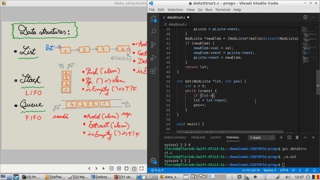 Structuri De Date Implementate In C - Lista Si Stiva