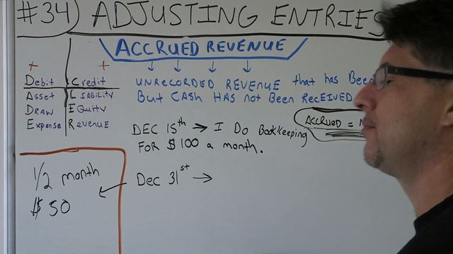 Accounting For Beginners #34 / Adjusting Entries / Journal Entries / Accrued Revenue