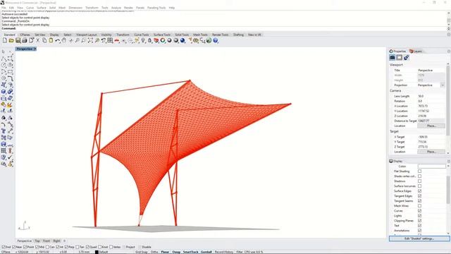 Grasshopper + Kangaroo - Тентовые конструкции 06 смотреть онлайн