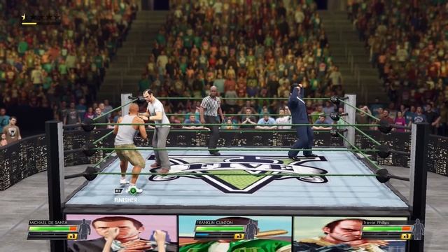 GTA 5 - Michael vs Franklin vs Trevor "The Wrestling Match" смотреть онлайн