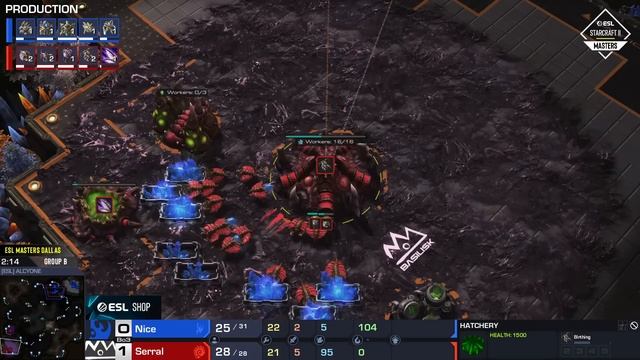 Serral vs. Nice - ESL SC2 Masters: Spring 2024 Finals - Winners Stage смотреть онлайн