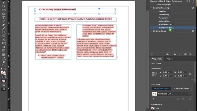 InDesign: Text Styles смотреть онлайн