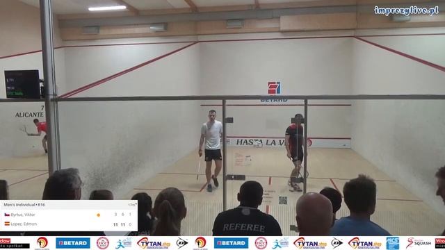 Viktor Byrtus - Edmon Lopez- ESF European Individual Closed Squash Championship 2023 by BETARD смотреть онлайн