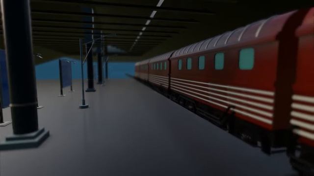 Train Arriving (Without wheels constraint) - Blender (Eevee) смотреть онлайн