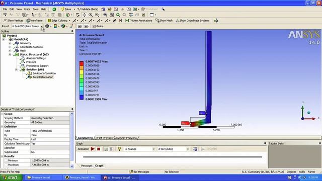 SimCafe: Pressure Vessel in ANSYS, Deformed Shape смотреть онлайн