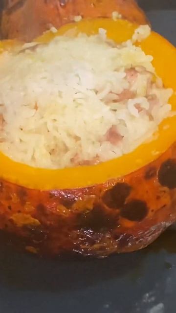 Плов в тыкве из индейки