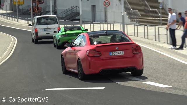 Cars at the Nürburgring Boulevard - LOUD Carrera GT, 335i's, BMW M, JDM, C6 Z06, 2JZ Supra etc! смотреть онлайн