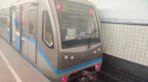 Метропоезд 81-740.1/741.1 "Русич" маршрут 20 на станции Лубянка | 23.03.2025 г.