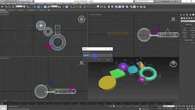 How i make a group object in 3ds Max смотреть онлайн