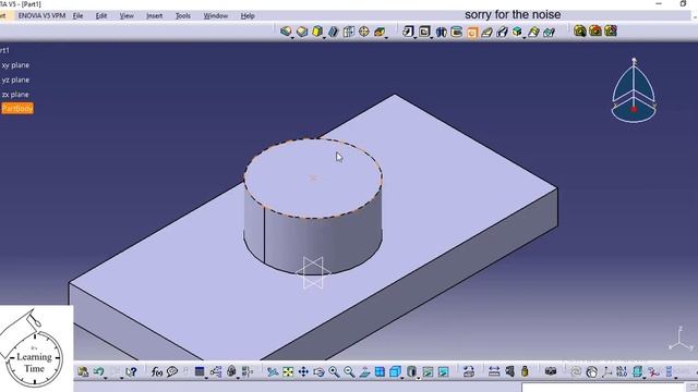 CATIA V5 3D BASICS/ (3D EDIT TOOLS_HOLE) смотреть онлайн