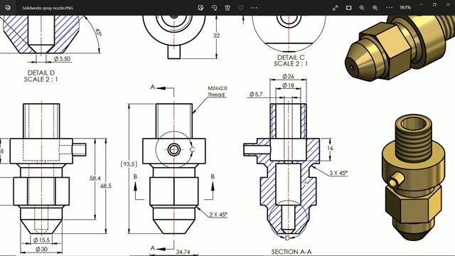 SolidWorks tutorial Spray Nozzle смотреть онлайн