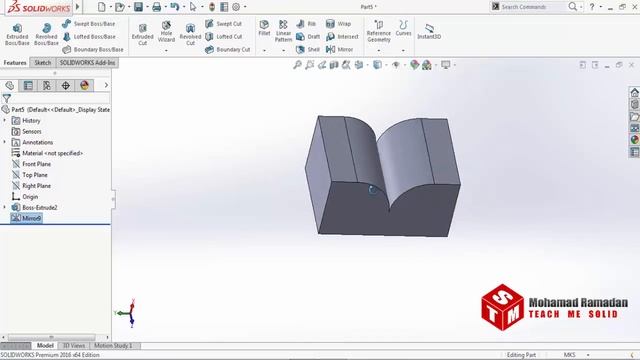 15-3D mirror solidworks 3D mirror شرح امر смотреть онлайн