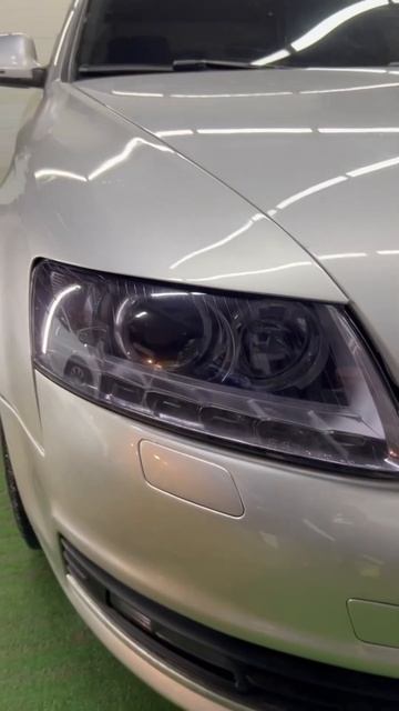 Audi A6 оклейка оптики притемняющей гибридной плёнкой смотреть онлайн