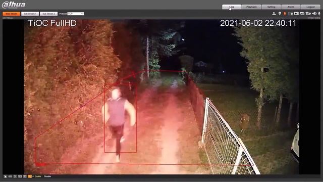 Dahua TiOC Full Color Camera AI IVS functions (Intrusion Detection and Virtual Line Cross detection смотреть онлайн