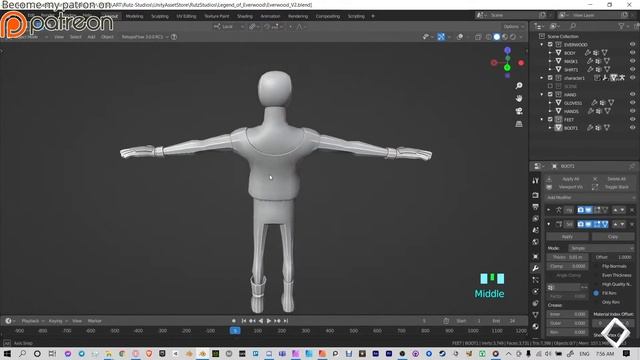 Easiest way to make Modular characters with Blender 3D - Tutorial смотреть онлайн