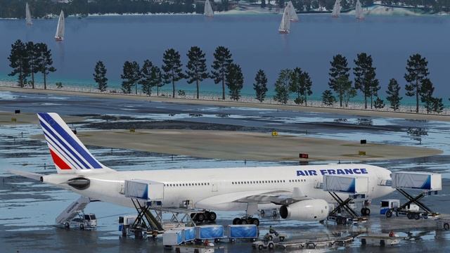 X-PLANE 12 A330-300 AIR FRANCE START UP AND TAKE OFF FROM PRINCESS JULIANA смотреть онлайн