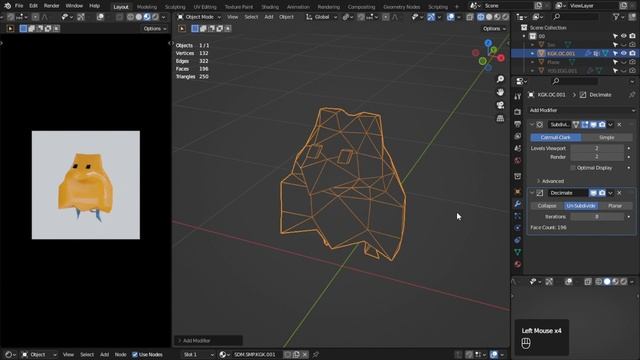 【Blender : Modifier講座】第12回 : Decimate Modifier (デシメイト）その1 смотреть онлайн