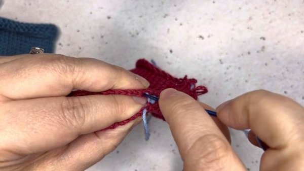 Аккуратный шов на вязаном изделии