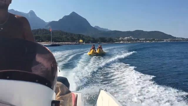 My go for a drive on banana in Kemer Turkey II Катание на банане Турция Кемер смотреть онлайн