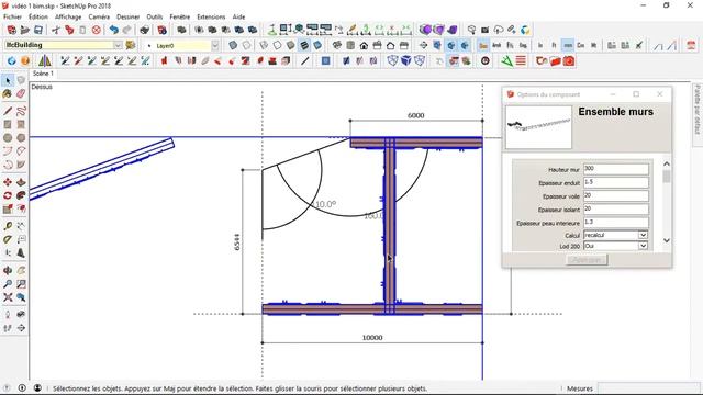 Mur multicouches paramétrable pour export IFC avec Sketchup 2018 1/3 смотреть онлайн