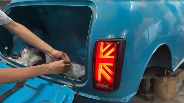Union jack taillights Classic Mini first in the world Mk3/4 смотреть онлайн