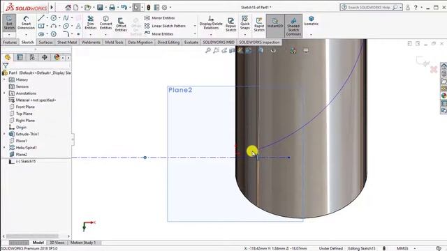 SolidWorks Tutorial For Beginners | Exercise 171 (Swept Cut with Solid Profile) смотреть онлайн