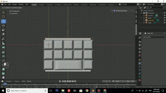 Make Simple Custom Keyboard in Blender 2.80 смотреть онлайн