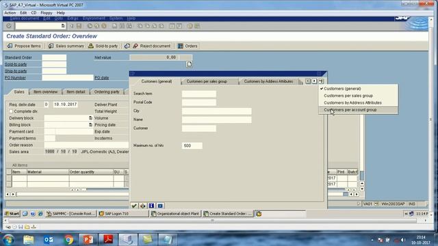 SAP SD Module (Part-8) - Customer Master Data - Define Acct Group in SAP SD Hindi Version. смотреть онлайн