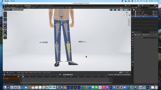 Creating IK Chains for the legs. Basic Rigging tutorial. Blender Grease Pencil tutorial. смотреть онлайн